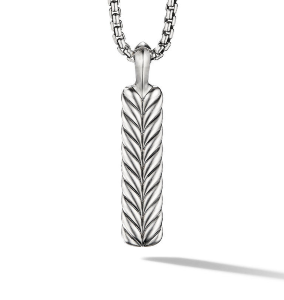 A David Yurman chevron ingot tag necklace, from Frank Adams Jewelers.