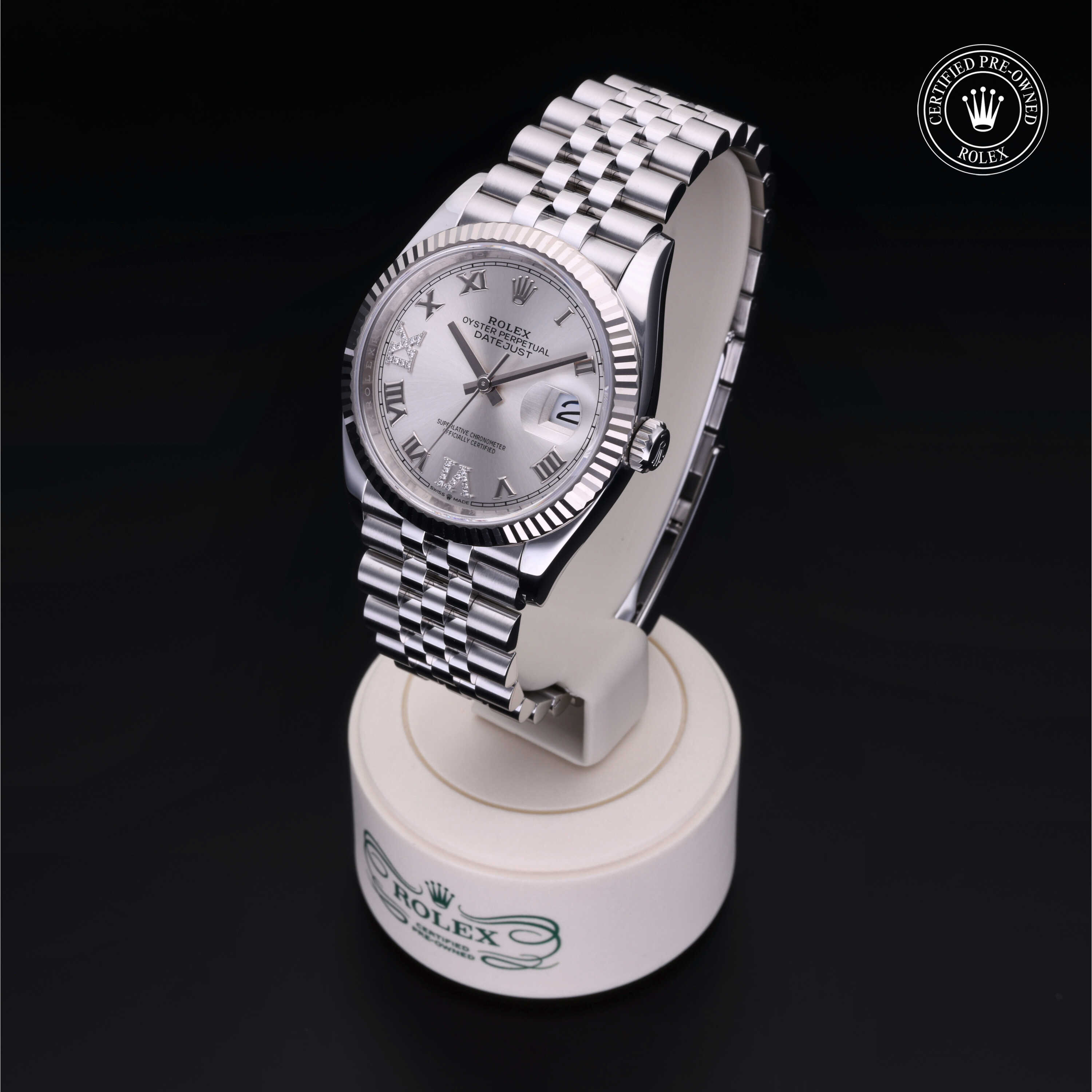 Rolex Datejust in Rolesor 18 Carat White M126234-0030 at Frank Adams Jewelers