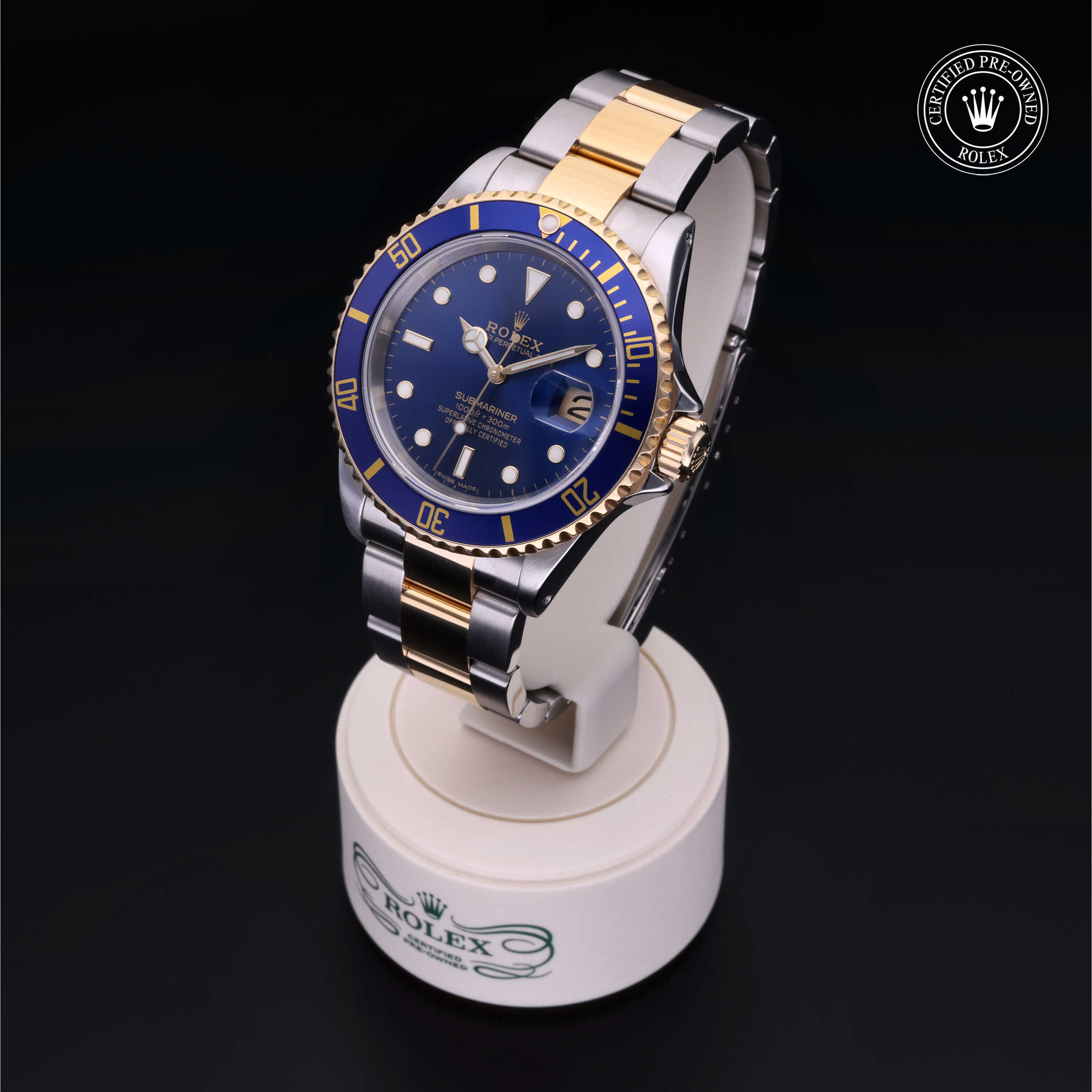 Rolex Submariner in Rolesor 18 Carat Yellow M16613-0012 at Frank Adams Jewelers