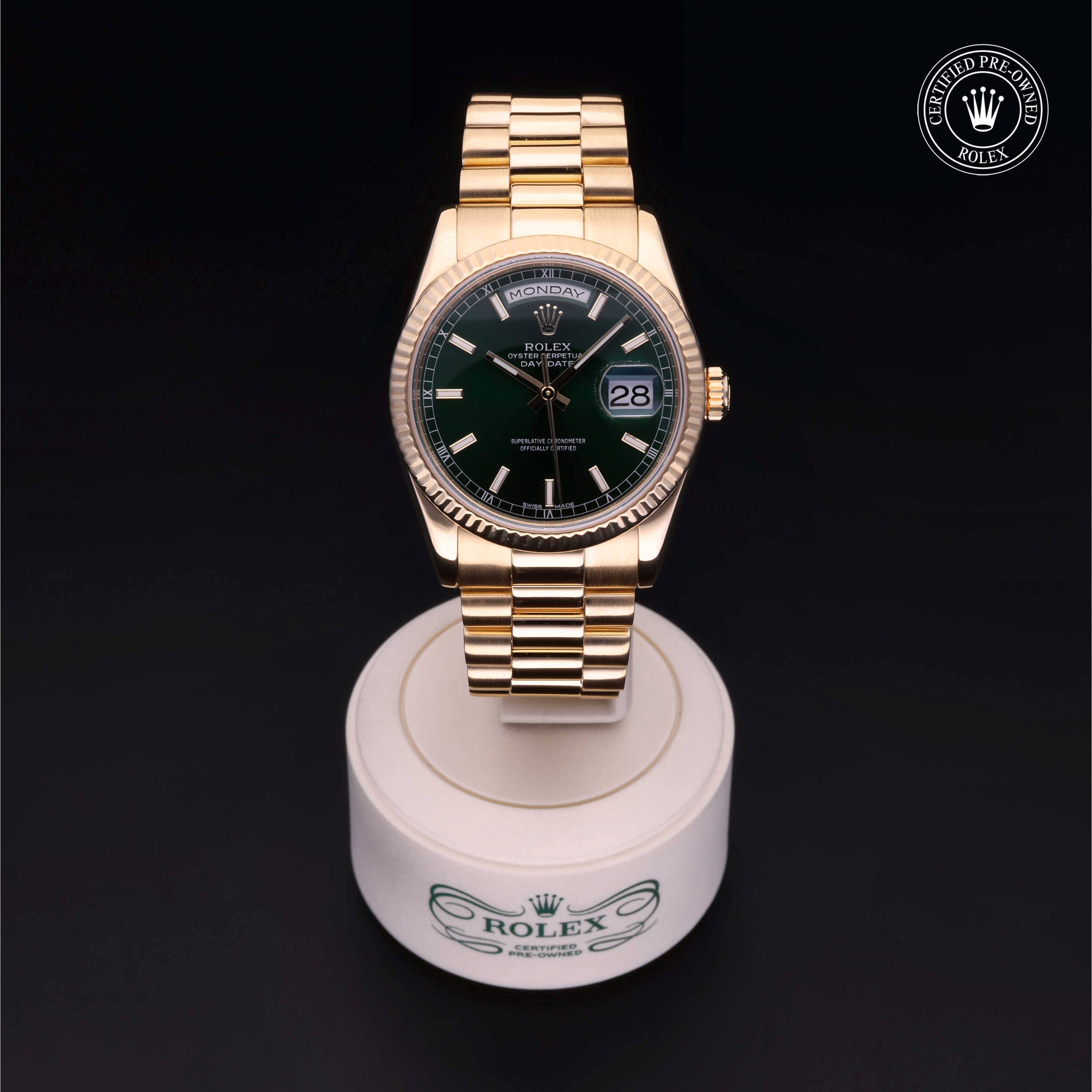 Rolex  in Gold 18 Carat Yellow M118238-0419 at Frank Adams Jewelers