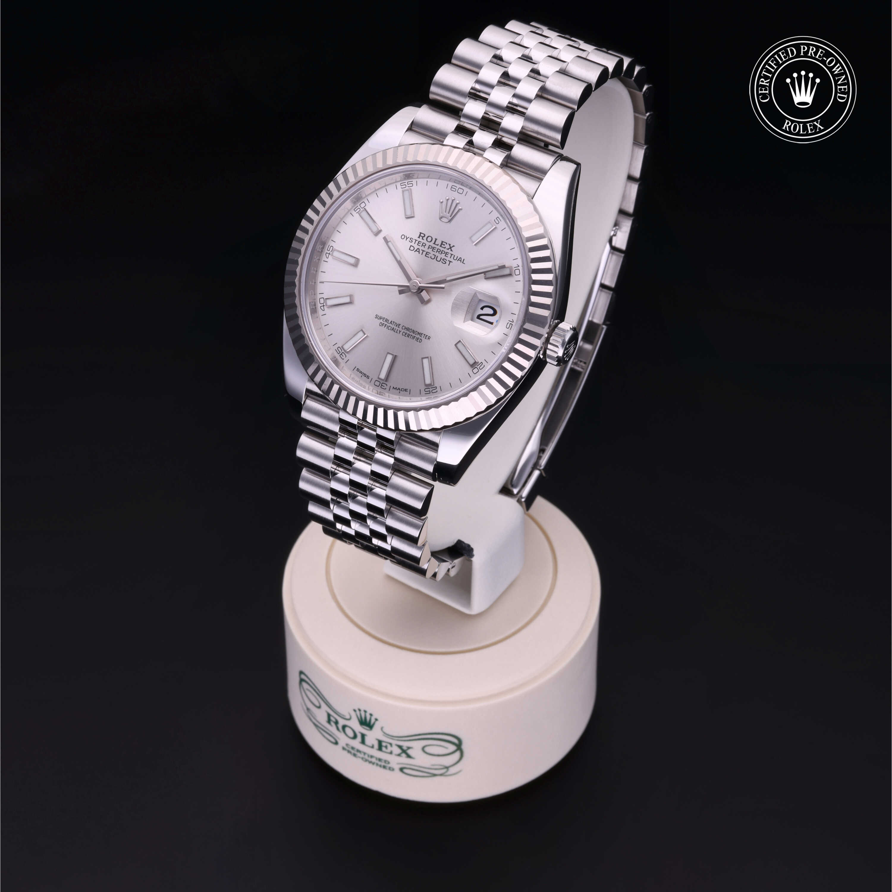 Rolex Datejust in Rolesor 18 Carat White M126334-0004 at Frank Adams Jewelers