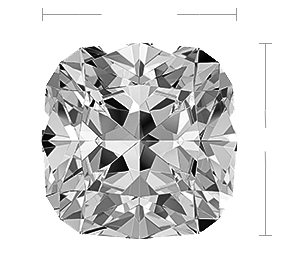 Cushion Diamond Top View